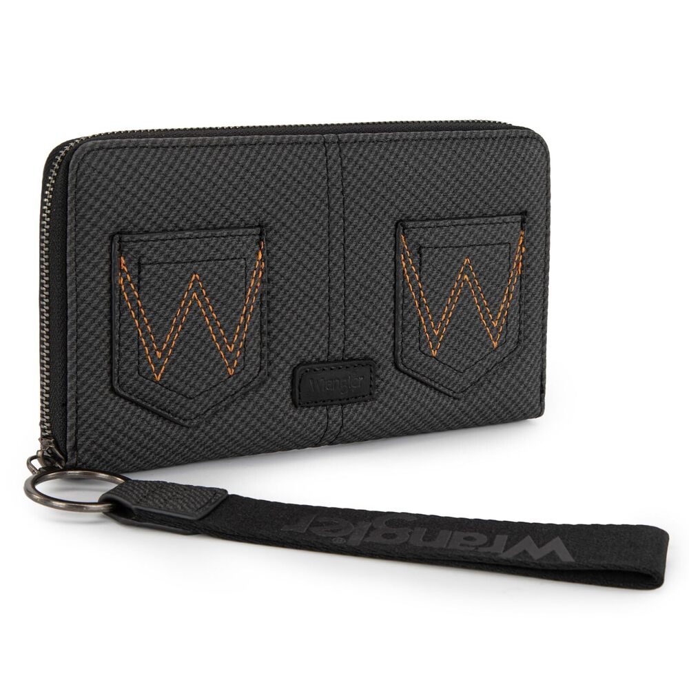 9849 Wrangler Wallets Bifold RFID Blocking Wristlet Wallets Clutch Large